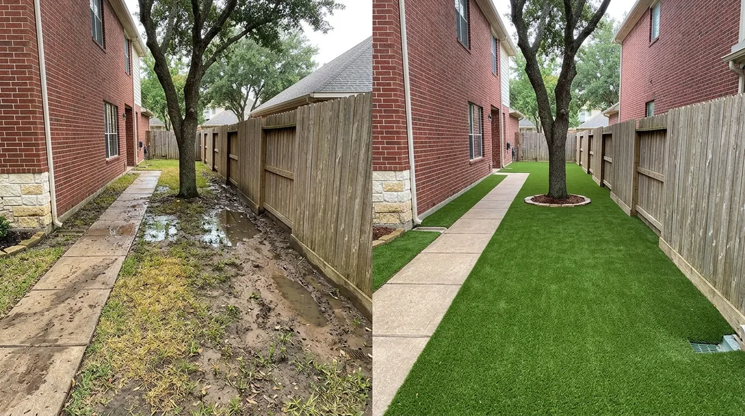Result artificial grass installation in Sugar Land - Sugar Land Turf Installation